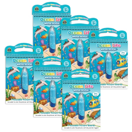 Teacher Created Resources Ocean Life Water Reveal Book, 6PK TCR21000